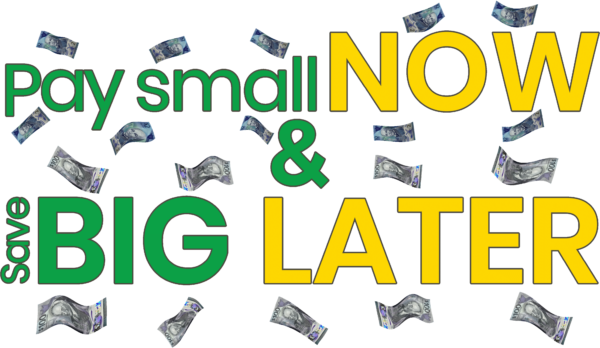 Pay Small Now Save Big Later