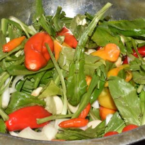 Alternative view of Chadon Beni Leaves